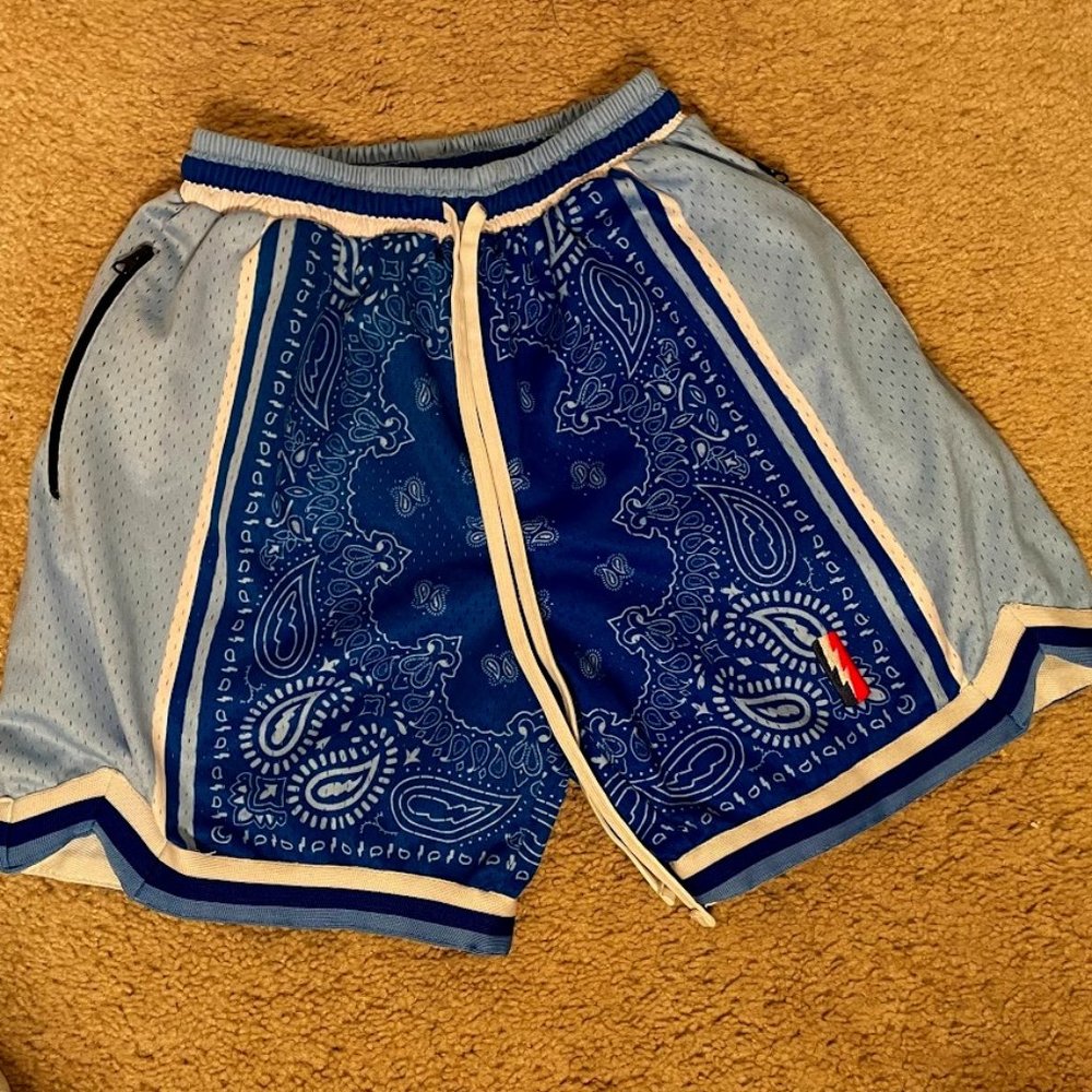 Bandana Print Basketball Shorts